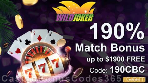 wild joker casino bonus codes 2022